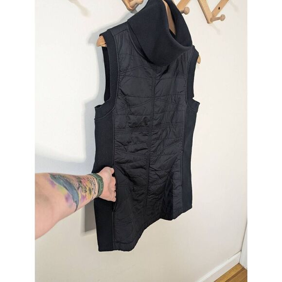 PrAna Women's Black Tunic Length Pullover Turtle Neck Vest - Size Med - Picture 2 of 7